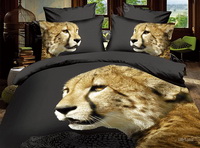 Cheetah Black Bedding 3D Duvet Cover Set