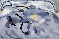 Magnolia Flower Blue Grey Bedding 3D Duvet Cover Set