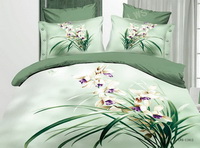Orchid Green Bedding 3D Duvet Cover Set