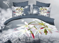 Orchid Grey Bedding 3D Duvet Cover Set