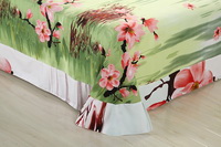 Pink Orchid Green Bedding 3D Duvet Cover Set