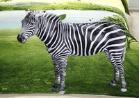 Zebra Green Bedding 3D Duvet Cover Set