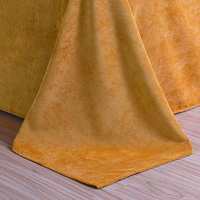 Golden Duvet Cover Set Corduroy Bedding