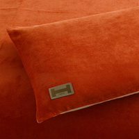 Orange Duvet Cover Set Corduroy Bedding