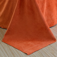 Orange Duvet Cover Set Corduroy Bedding