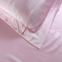English Style Pink Duvet Cover Set Silk Bedding Luxury Bedding