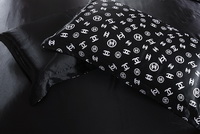 European And American Style Black Duvet Cover Set Silk Bedding Luxury Bedding