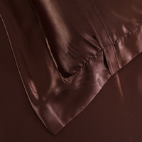 British Style Dark Brown Silk Bedding Modern Bedding