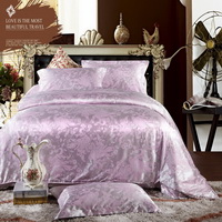 Elegant Demeanour Purple Jacquard Damask Luxury Bedding