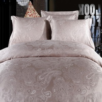 Elizabeth Fleshcolor Jacquard Damask Luxury Bedding