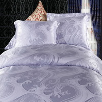 Fantasy Silvery Grey Jacquard Damask Luxury Bedding