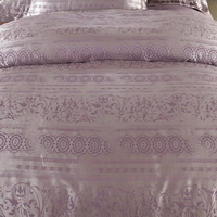 Love In Moscow Purple Jacquard Damask Luxury Bedding