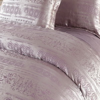 Love In Moscow Purple Jacquard Damask Luxury Bedding