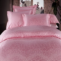 Romantic Rose Pink Jacquard Damask Luxury Bedding