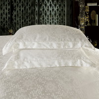 Summer Romance White Jacquard Damask Luxury Bedding