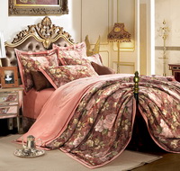 Lori Love Light Red Flowers Bedding Luxury Bedding