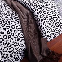 Martha Cheetah Print Black And White Bedding Classic Bedding