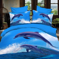 Dolphin In The Sea Blue 3d Bedding Luxury Bedding