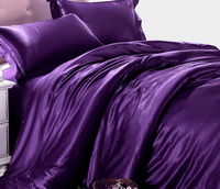 Pure Enjoyment Dark Violet Silk Bedding Silk Duvet Cover Set