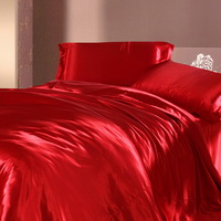 Pure Enjoyment Red Silk Bedding Silk Duvet Cover Set