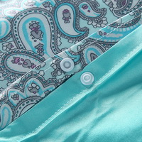 Amorous Feelings Water Blue Silk Duvet Cover Set Silk Bedding