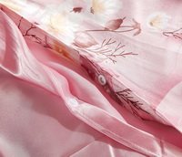 Being In Full Flower Pink Silk Duvet Cover Set Silk Bedding