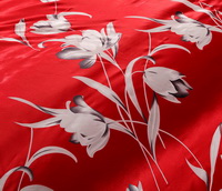 Lilium Casa Blanca Red Silk Duvet Cover Set Silk Bedding