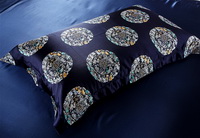 The Dragon And The Phoenix Navy Blue Silk Duvet Cover Set Silk Bedding