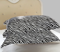 Zebra Print White Silk Duvet Cover Set Silk Bedding