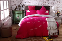 Love Red Knitted Cotton Bedding 2014 Modern Bedding