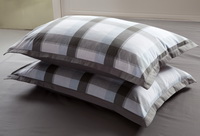 Simple Style Grey Tartan Bedding Stripes And Plaids Bedding Luxury Bedding