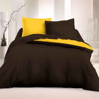 Fireside Chat Dark Brown Duvet Cover Set Luxury Bedding