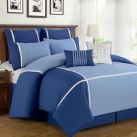 Ocean Blue Duvet Cover Set Luxury Bedding