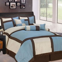 Tenaka Sky Blue Duvet Cover Set Luxury Bedding