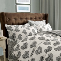 Captivated Gray Cotton Bedding 2014 Duvet Cover Set