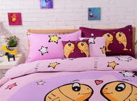Pisces Purple Duvet Cover Set Star Sign Bedding Kids Bedding