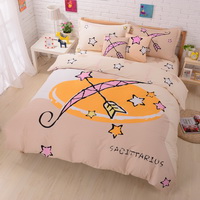 Sagittarius Beige Duvet Cover Set Star Sign Bedding Kids Bedding