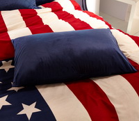 I Love America Blue American Flag Bedding Velvet Bedding Modern Bedding