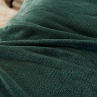 Dark Green And Coffee Flannel Bedding Winter Bedding