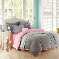 Silver Gray And Pink Flannel Bedding Winter Bedding