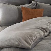 Silver Gray Flannel Bedding Winter Bedding