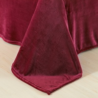 Wine Red Flannel Bedding Winter Bedding