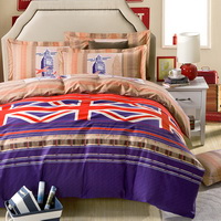 English Style Blue Teen Bedding College Dorm Bedding Kids Bedding