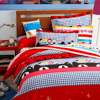 Happy Friend Red Teen Bedding College Dorm Bedding Kids Bedding