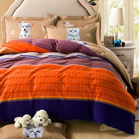 Puppy And Kitty Purple Teen Bedding College Dorm Bedding Kids Bedding