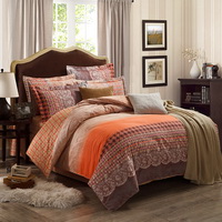 Lola Orange Duvet Cover Set European Bedding Casual Bedding
