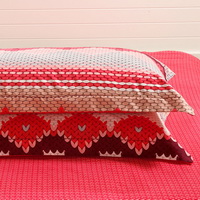 Nicole Red Duvet Cover Set European Bedding Casual Bedding