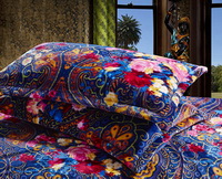 Secret Garden Blue Bedding Set Winter Bedding Flannel Bedding Teen Bedding Kids Bedding