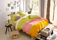 Pure Love Yellow Green Velvet Bedding Modern Bedding Winter Bedding