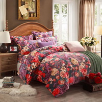 Flowers Are In Bloom Purple Flowers Bedding Flannel Bedding Girls Bedding